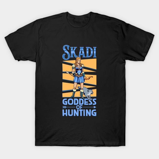 Viking goddess of hunting Skadi T-Shirt by Modern Medieval Design